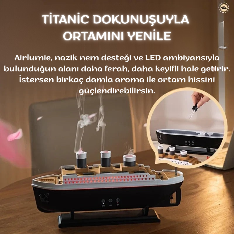 AirLumie – Titanic Gemi Tasarımlı LED Işıklı Hava Nemlendirici