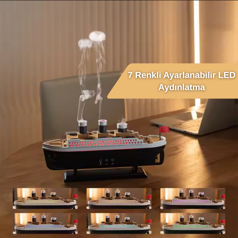 AirLumie – Titanic Gemi Tasarımlı LED Işıklı Hava Nemlendirici